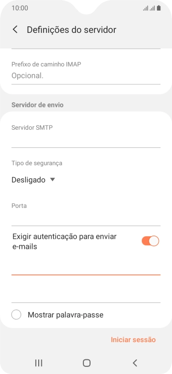 Prima o segundo campo sob 