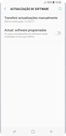 Prima Transferir actualizações manualmente. Se existir uma nova versão de software disponível, será agora indicado no ecrã. Siga as indicações no ecrã para atualizar o software do telefone.