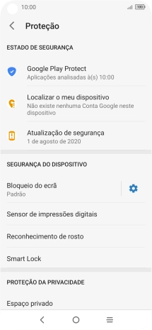 Prima Bloqueio do ecrã e introduza o código adicional de bloqueio do telefone que criou anteriormente.