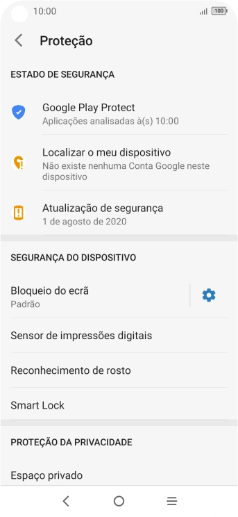 Prima Bloqueio do ecrã e introduza o código adicional de bloqueio do telefone que criou anteriormente.