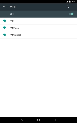 Prima a rede Wi-Fi pretendida.
