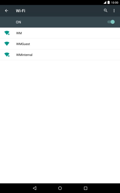 Prima a rede Wi-Fi pretendida.