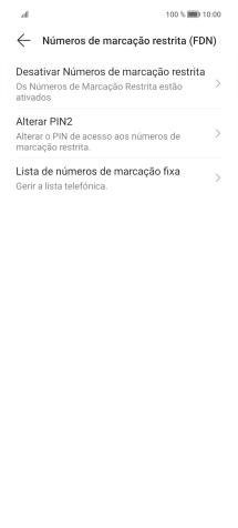 Prima Desativar Números de marcação restrita para desativar a marcação permitida.
