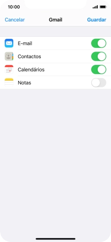 Se o ecrã mostrar esta imagem, a sua conta foi identificada e configurada automaticamente. Siga as indicações no ecrã para introduzir informações adicionais e concluir a configuração.
