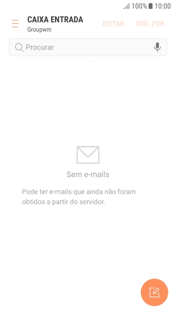 Deslize o dedo sobre o ecrã da esquerda para a direita.
