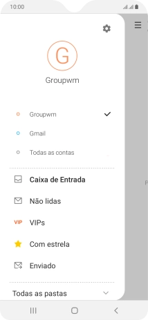 Prima o ícone de definições.