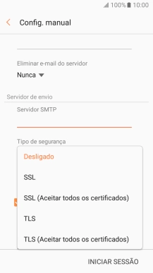 Prima Desligado para desativar a função.