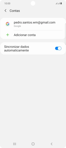 Prima Adicionar conta.