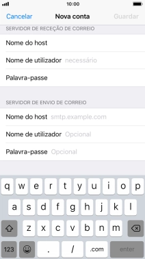 Prima Nome de utilizador e introduza o nome de utilizador da sua conta de e-mail.