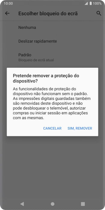 Prima SIM, REMOVER.