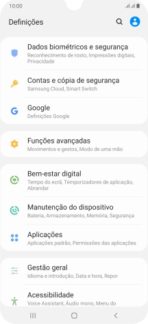 Prima Manutenção do dispositivo.