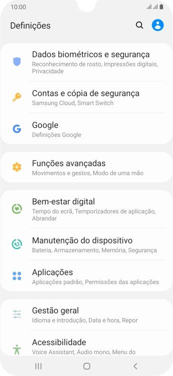 Prima Manutenção do dispositivo.