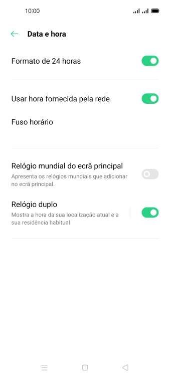 Prima a tecla de início para terminar e voltar ao ecrã inicial.