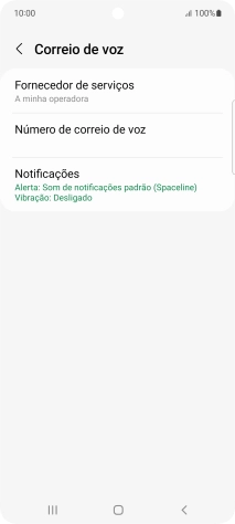 Prima Número de correio de voz.