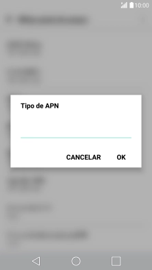 Introduza default e prima OK.