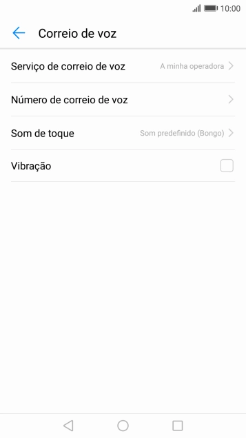 Prima Número de correio de voz.