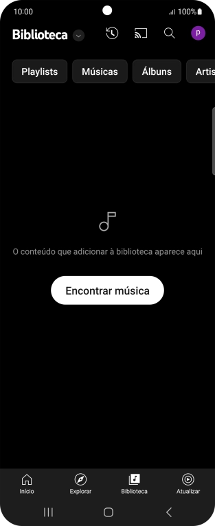 Prima a lista suspensa.