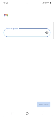 Prima Palavra-passe e introduza a password da sua conta de e-mail na Vodafone.