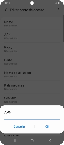 Introduza net2.vodafone.pt e prima OK.