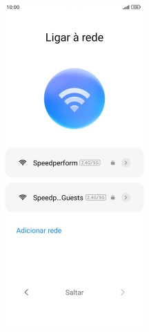 Prima a rede Wi-Fi pretendida.