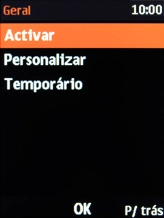 Escolha Activar para desativar o perfil silencioso.