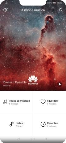 Prima a categoria pretendida e dirija-se ao ficheiro de música pretendido.