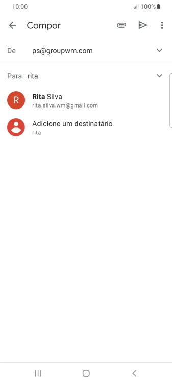 Prima o contacto pretendido.
