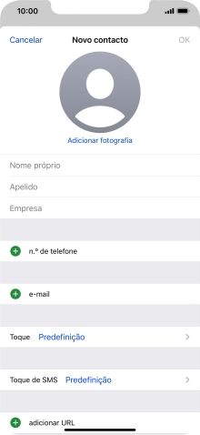 Prima Nome próprio e introduza o nome próprio.