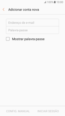 Prima Endereço de e-mail e introduza o seu endereço de e-mail.