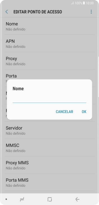 Introduza Vodafone MMS e prima OK.