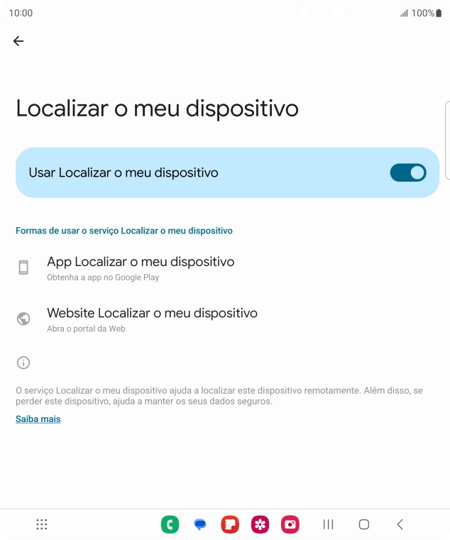 Prima a tecla de início para terminar e voltar ao ecrã inicial.