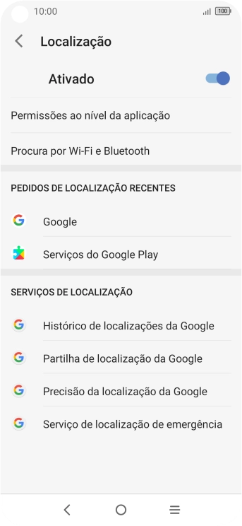 Prima Permissões ao nível da aplicação.