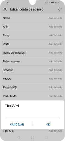 Introduza mms e prima OK.