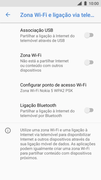 Prima Configurar ponto de acesso Wi-Fi.