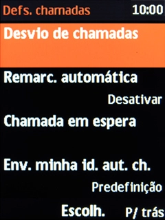 Escolha Desvío de chamadas.