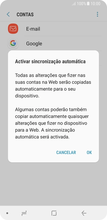 Prima OK para ativar a função.
