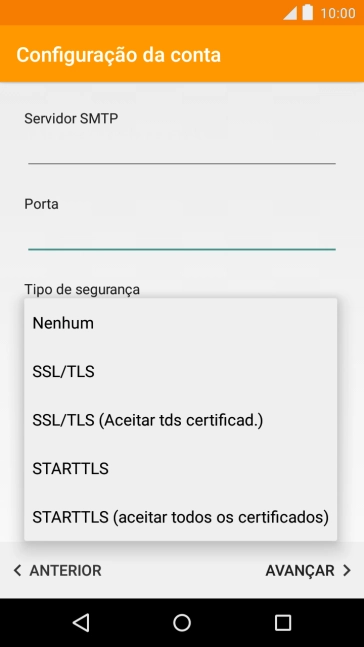 Prima Nenhum para desativar a função.