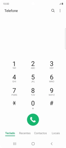 Prima o ícone de menu.