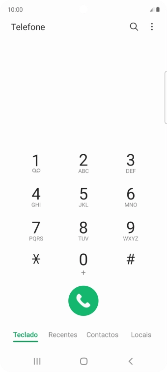 Prima o ícone de menu.