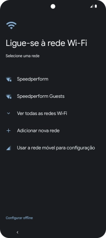Prima a rede Wi-Fi pretendida.
