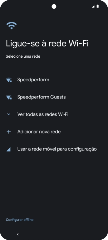 Prima a rede Wi-Fi pretendida.