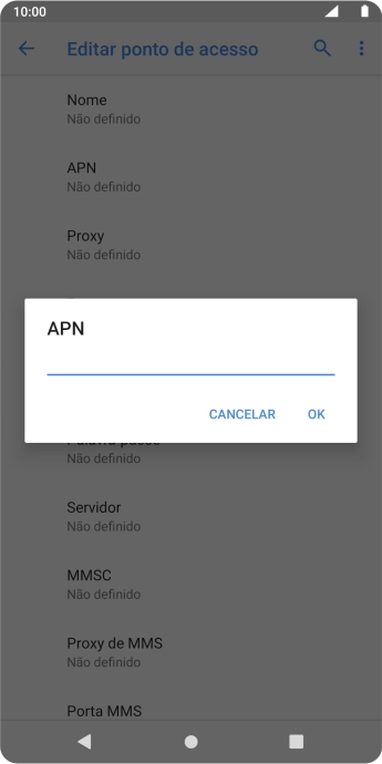 Introduza net2.vodafone.pt e prima OK.