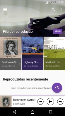 Deslize o dedo sobre o ecrã da esquerda para a direita.