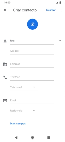Prima Apelido, e introduza o apelido pretendido.