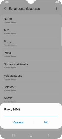 Introduza iproxy.vodafone.pt e prima OK.