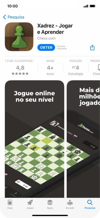 Prima OBTER e siga as indicações no ecrã para instalar a app.