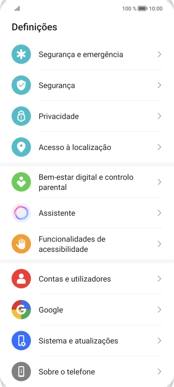 Prima Sobre o telefone.