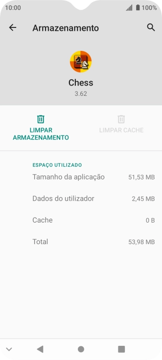Prima a tecla de início para terminar e voltar ao ecrã inicial.