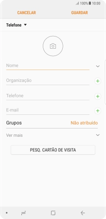 Prima a lista suspensa da lista de contactos.
