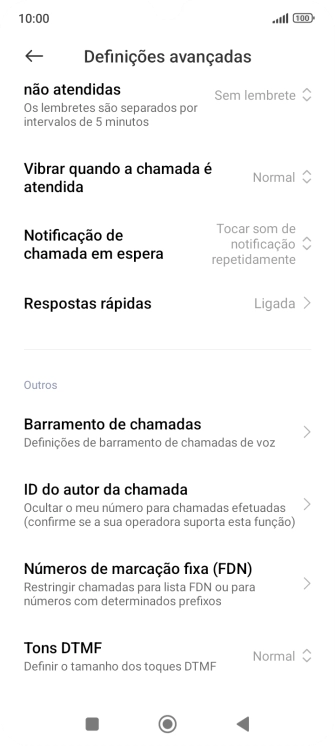 Prima Números de marcação fixa (FDN).